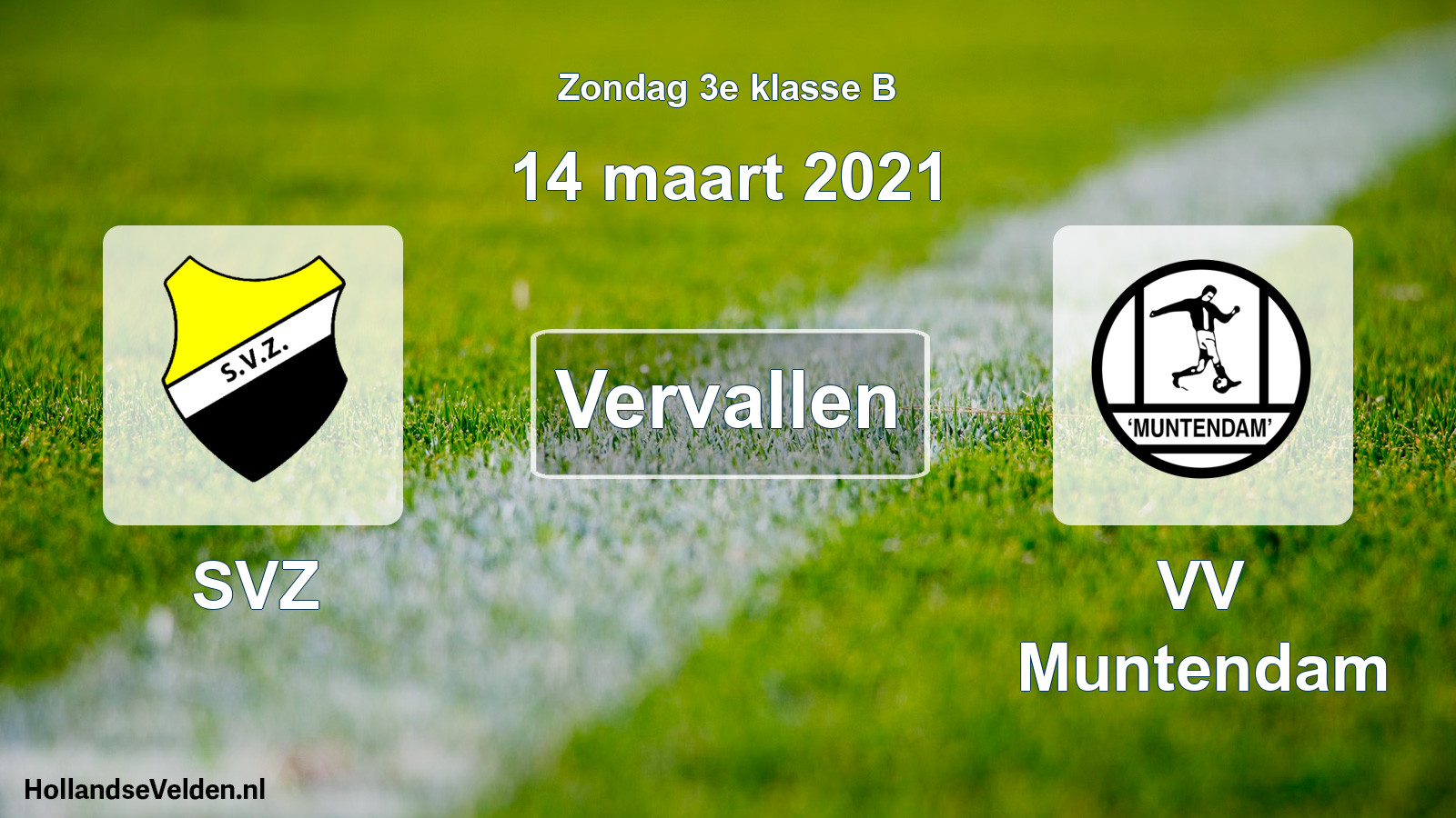 Scheduled Match: SVZ - VV Muntendam (14 March 2021)