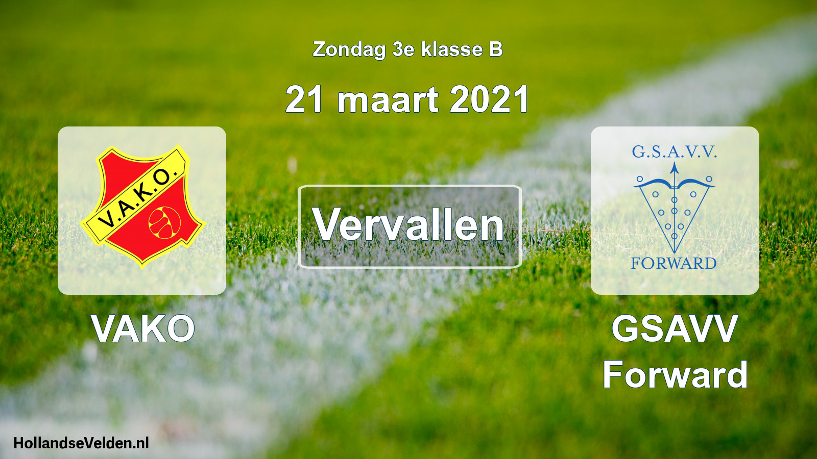 Scheduled Match: VAKO - GSAVV Forward (21 March 2021)