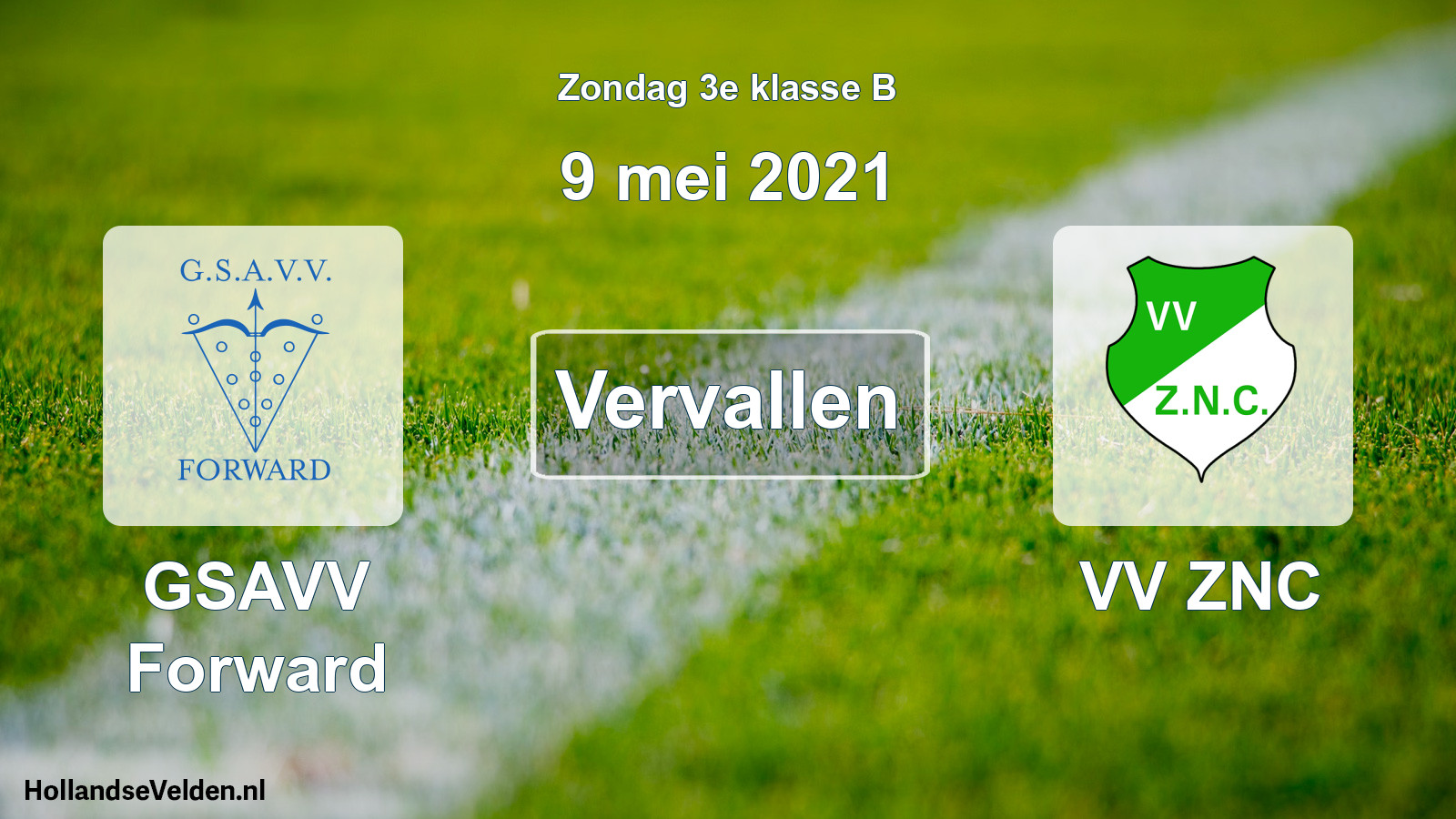 Scheduled Match: GSAVV Forward - VV ZNC (9 May 2021)