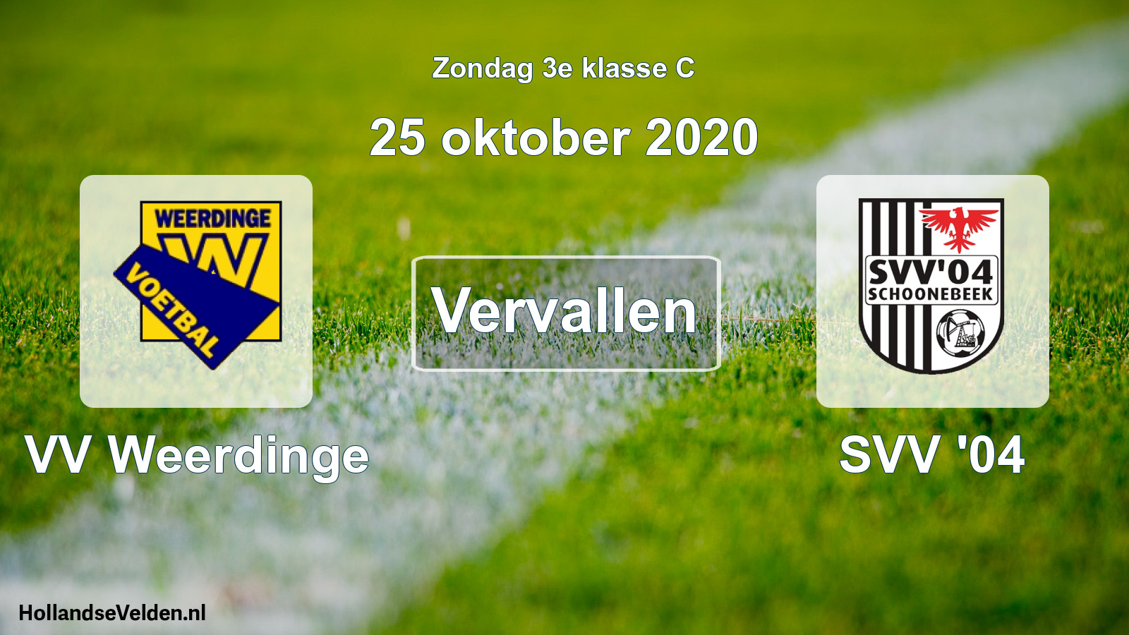 Scheduled Match: VV Weerdinge - SVV '04 (25 October 2020)