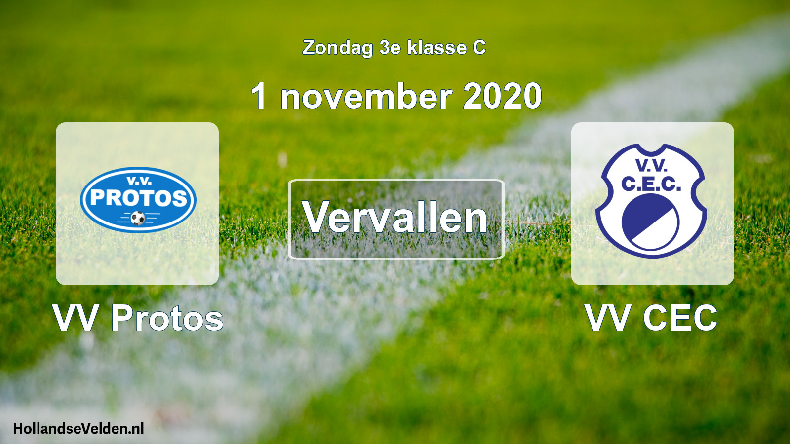 Scheduled Match: VV Protos - VV CEC (1 November 2020)