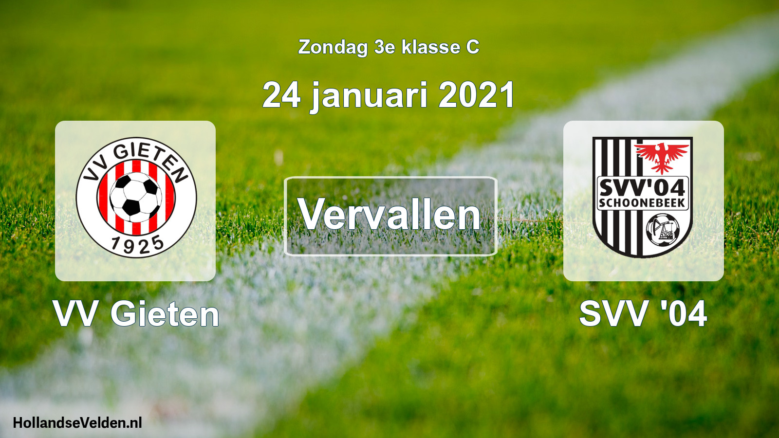 Scheduled Match: VV Gieten - SVV '04 (24 January 2021)