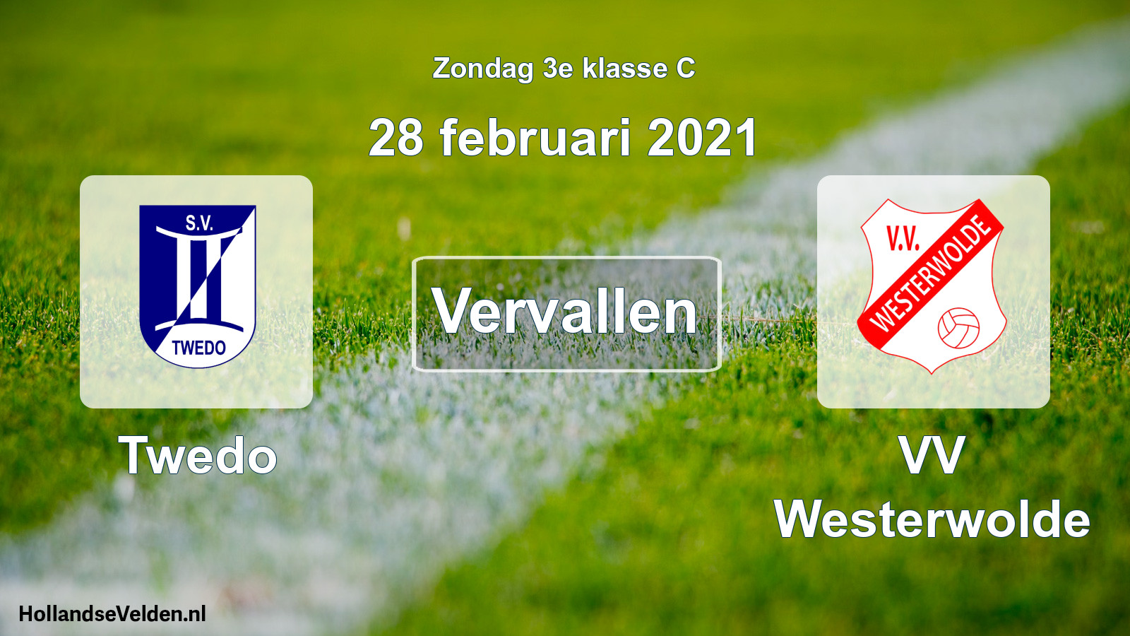 Scheduled Match: Twedo - VV Westerwolde (28 February 2021)