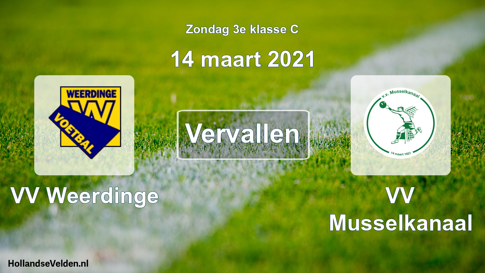 Scheduled Match: VV Weerdinge - VV Musselkanaal (14 March 2021)