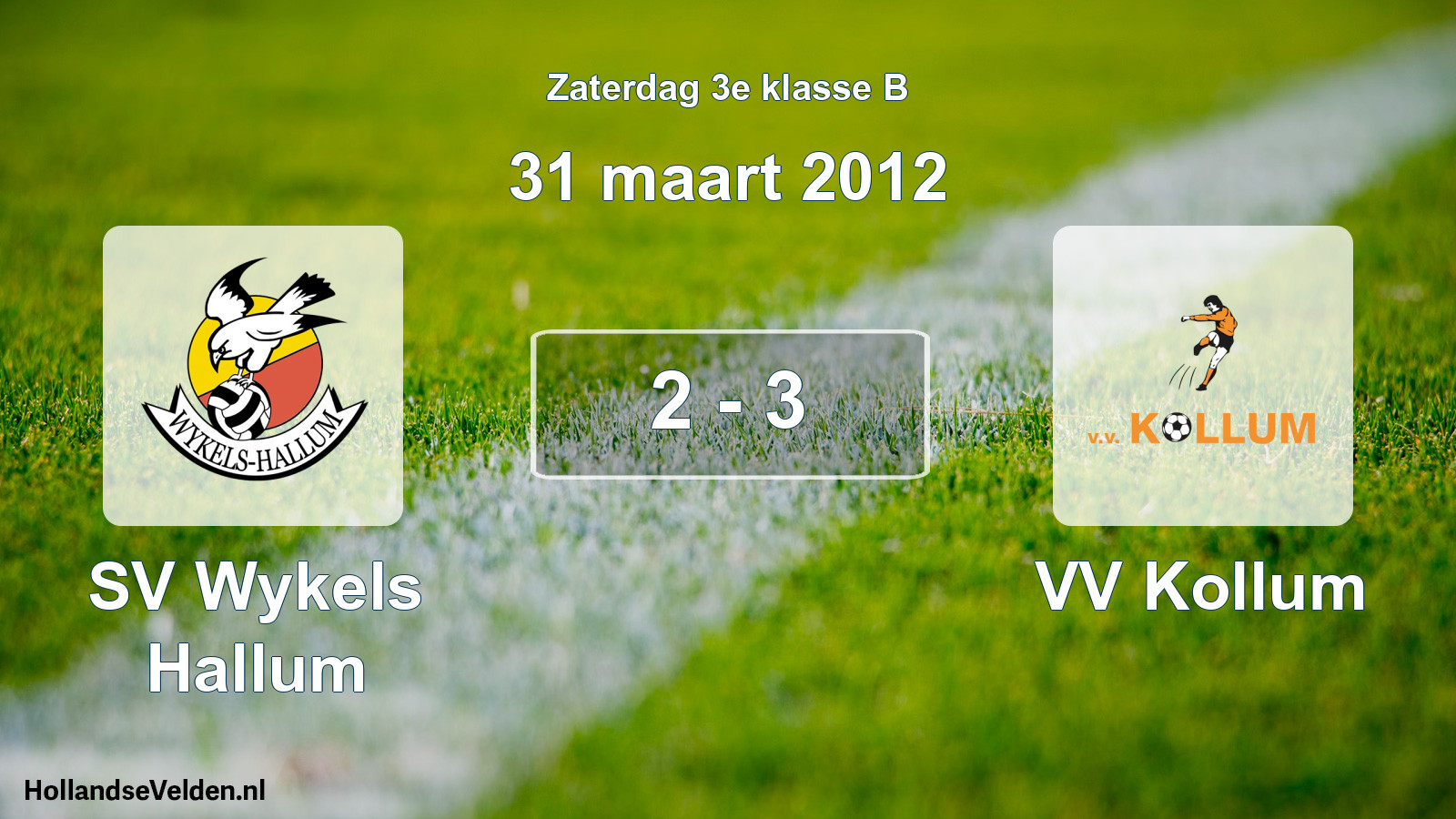 Total number of matches played: SV Wykels Hallum - VV Kollum 2 - 3 (31 March 2012)