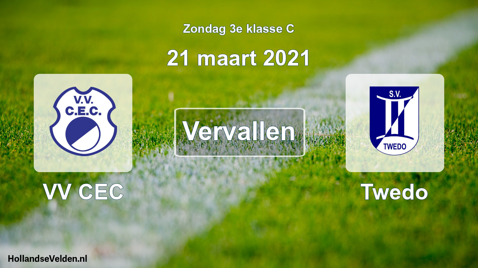Scheduled Match: VV CEC - Twedo (21 March 2021)