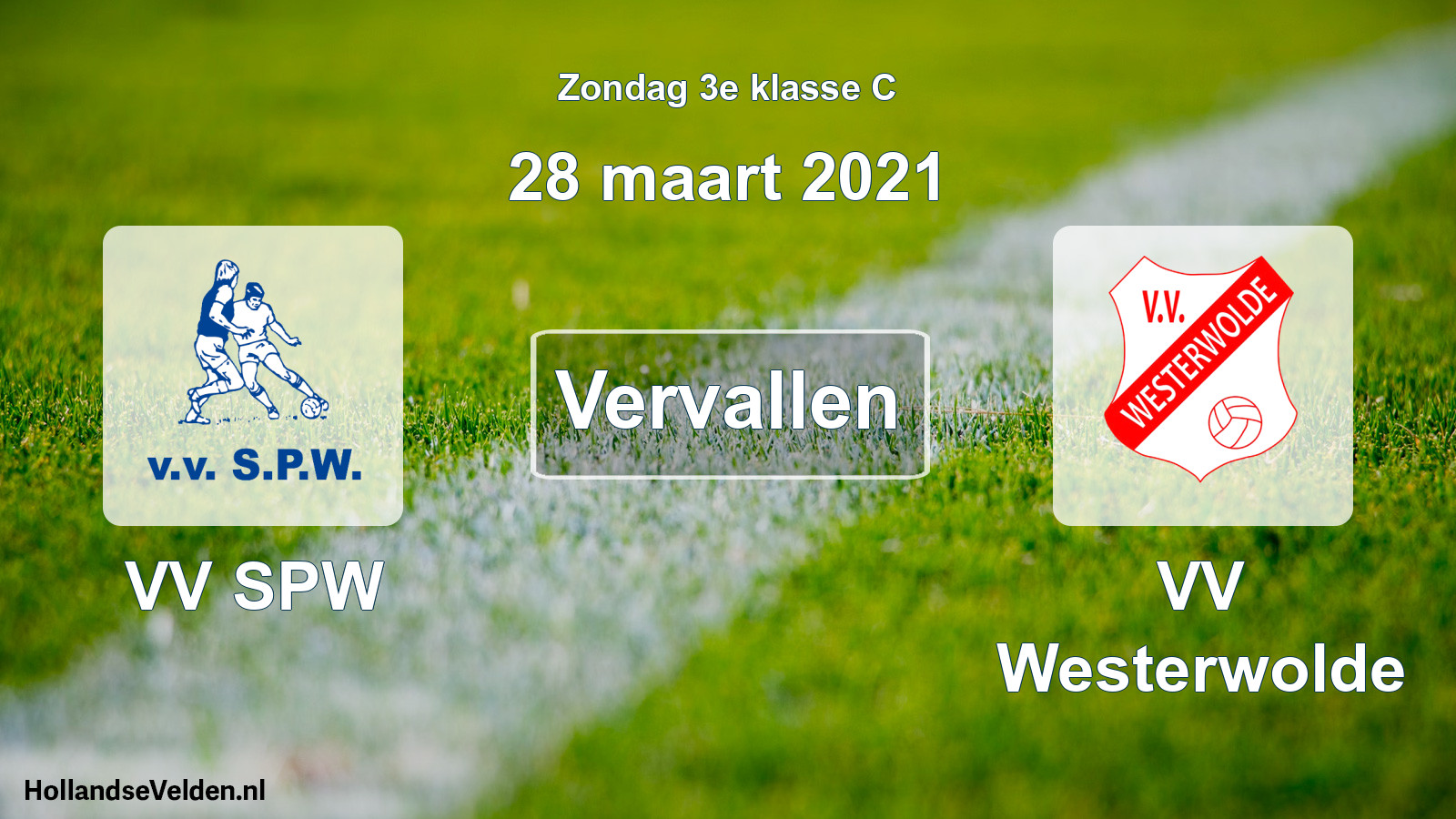 Scheduled Match: VV SPW - VV Westerwolde (28 March 2021)