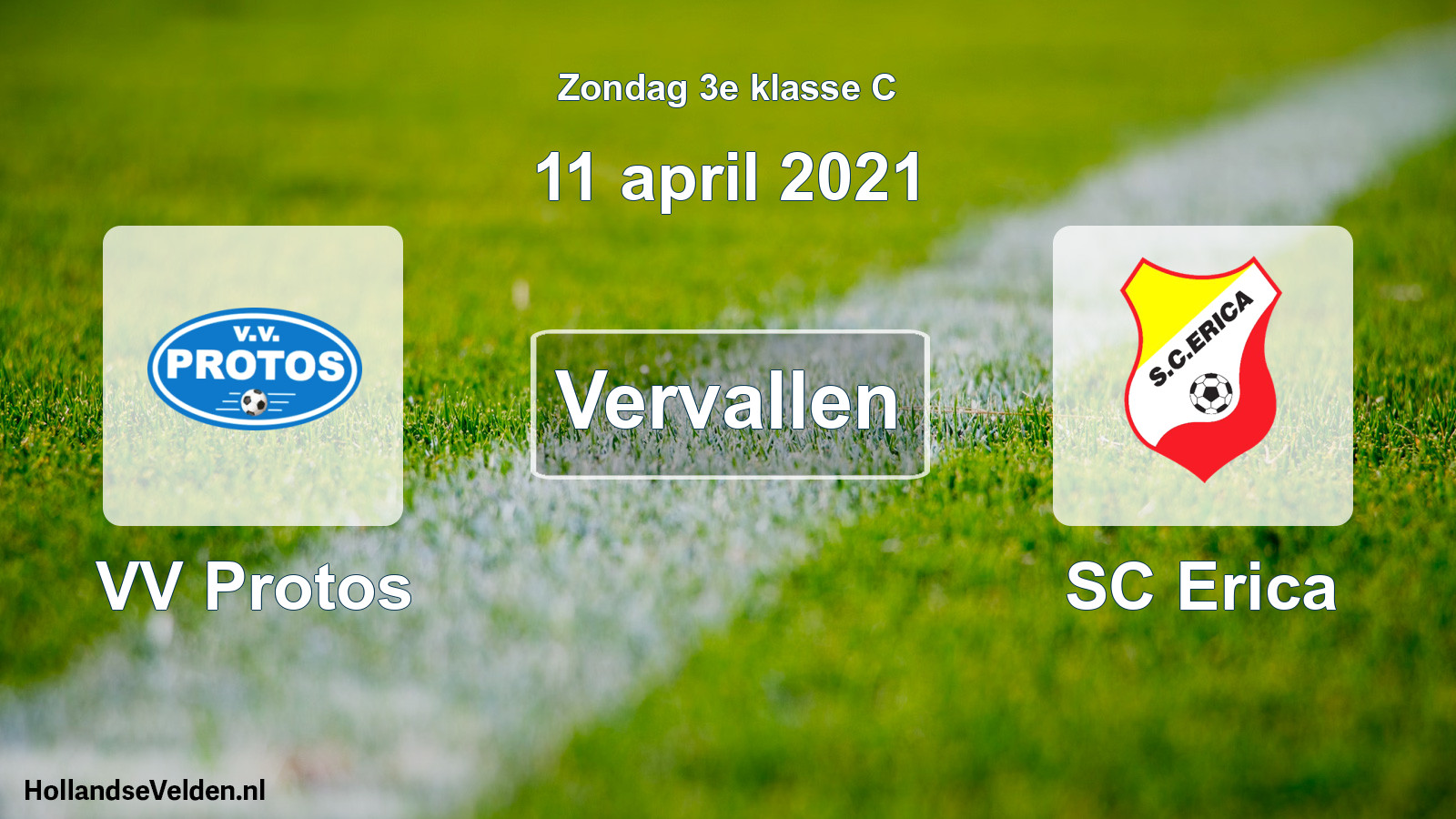 Scheduled Match: VV Protos - SC Erica (11 April 2021)