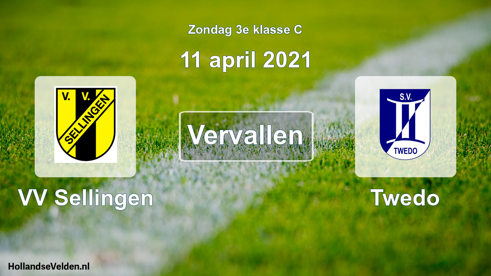 Scheduled Match: VV Sellingen - Twedo (11 April 2021)