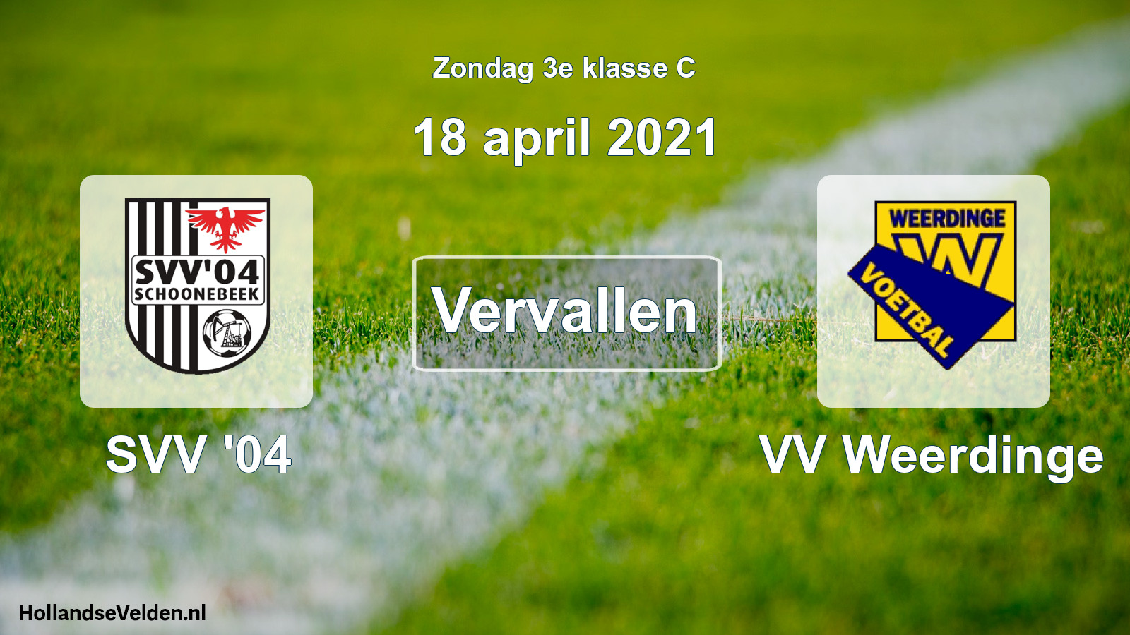 Scheduled Match: SVV '04 - VV Weerdinge (18 April 2021)