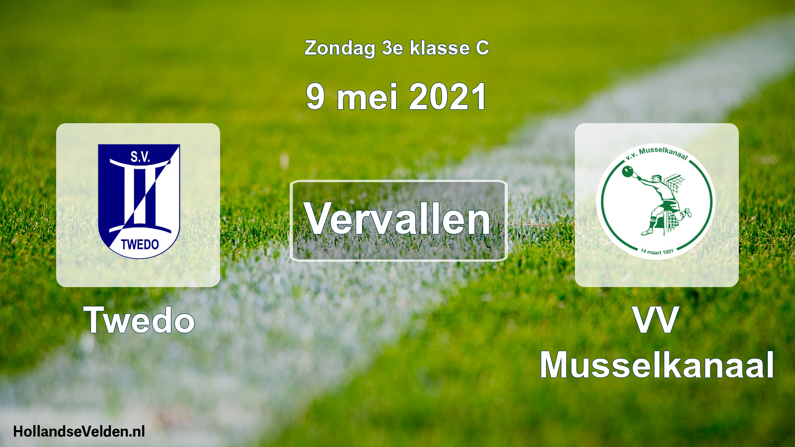 Scheduled Match: Twedo - VV Musselkanaal (9 May 2021)