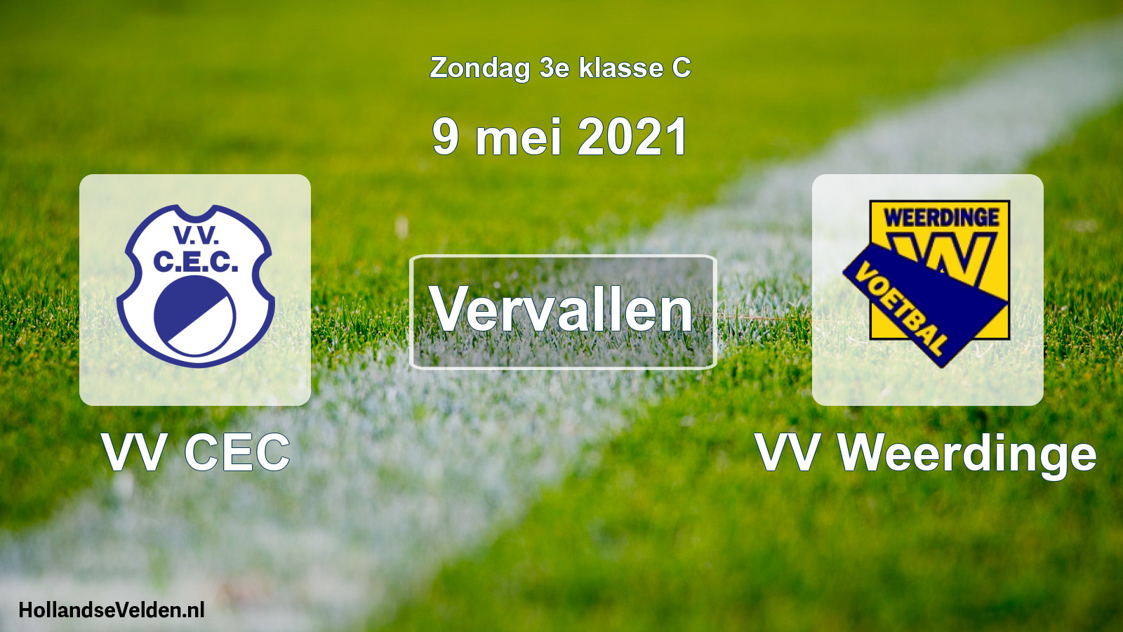 Scheduled Match: VV CEC - VV Weerdinge (9 May 2021)