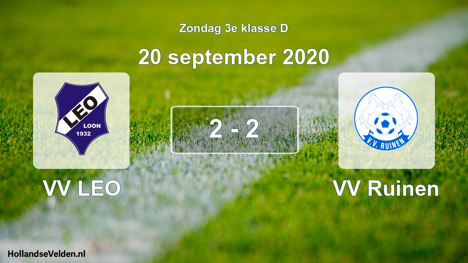 Total number of matches played: VV LEO - VV Ruinen 2 - 2 (20 September 2020)