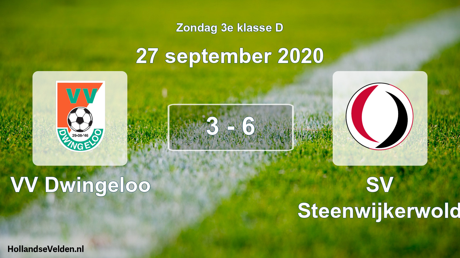 Total number of matches played: VV Dwingeloo - SV Steenwijkerwold 3 - 6 (27 September 2020)