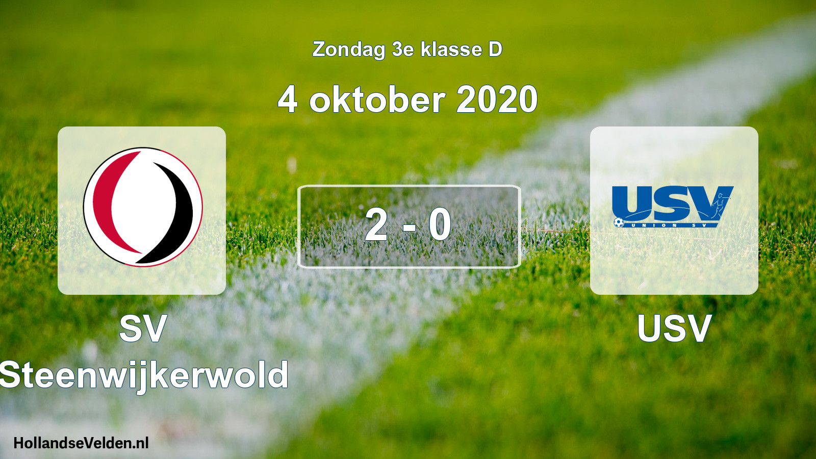 Total number of matches played: SV Steenwijkerwold - USV 2 - 0 (4 October 2020)