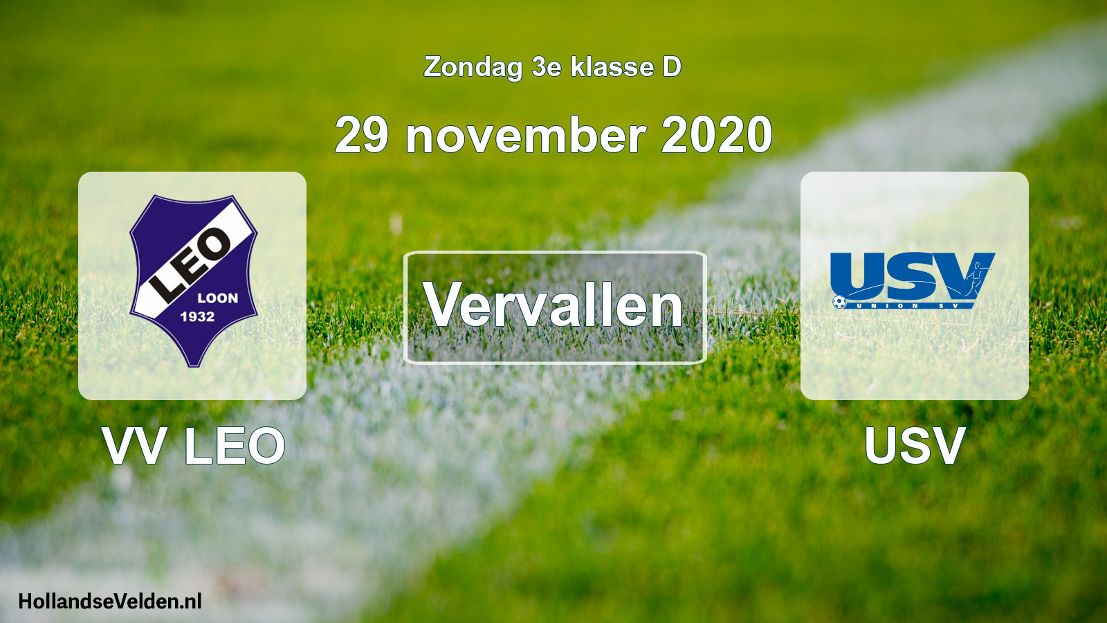 Scheduled Match: VV LEO - USV (29 November 2020)