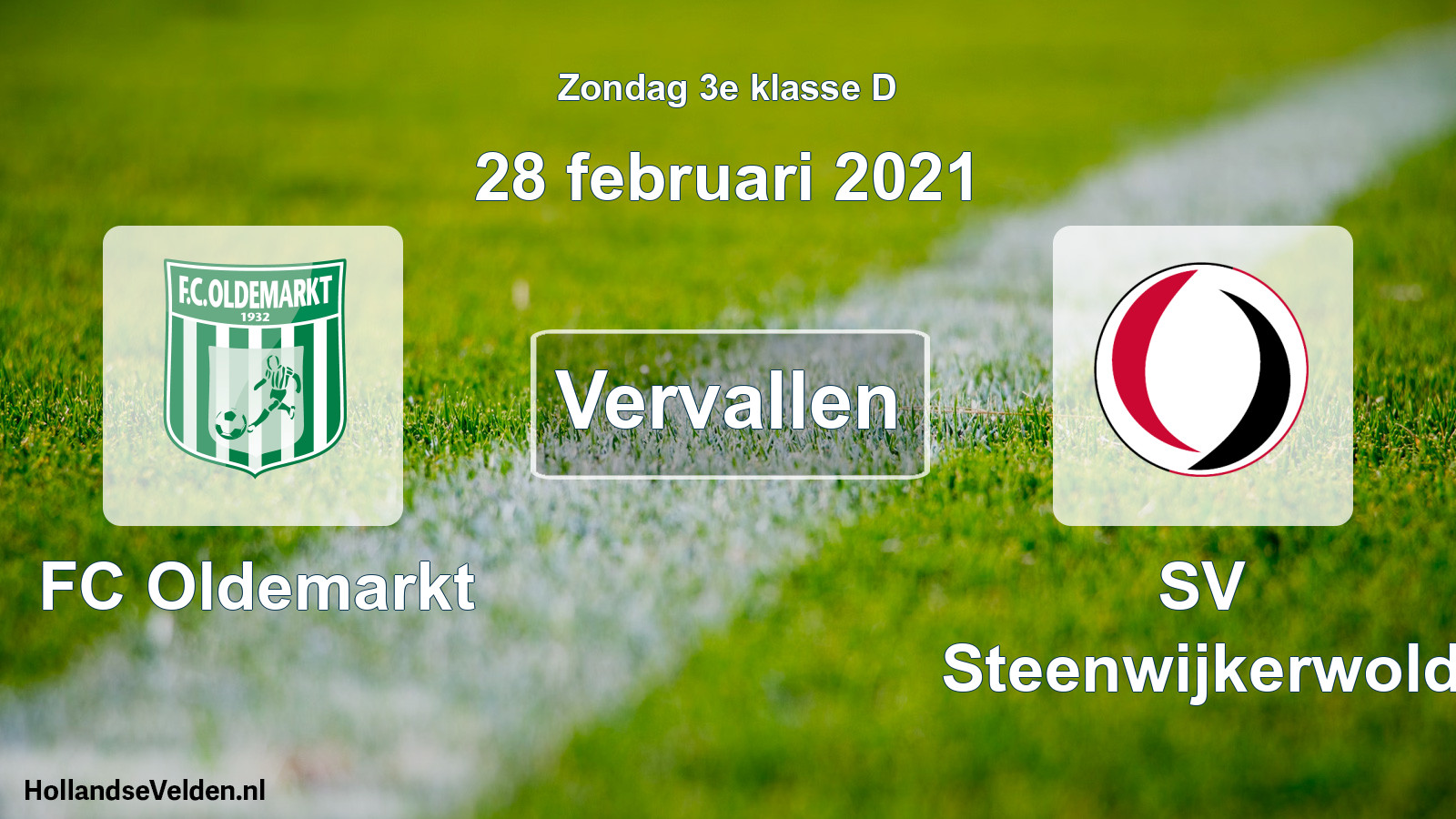 Scheduled Match: FC Oldemarkt - SV Steenwijkerwold (28 February 2021)