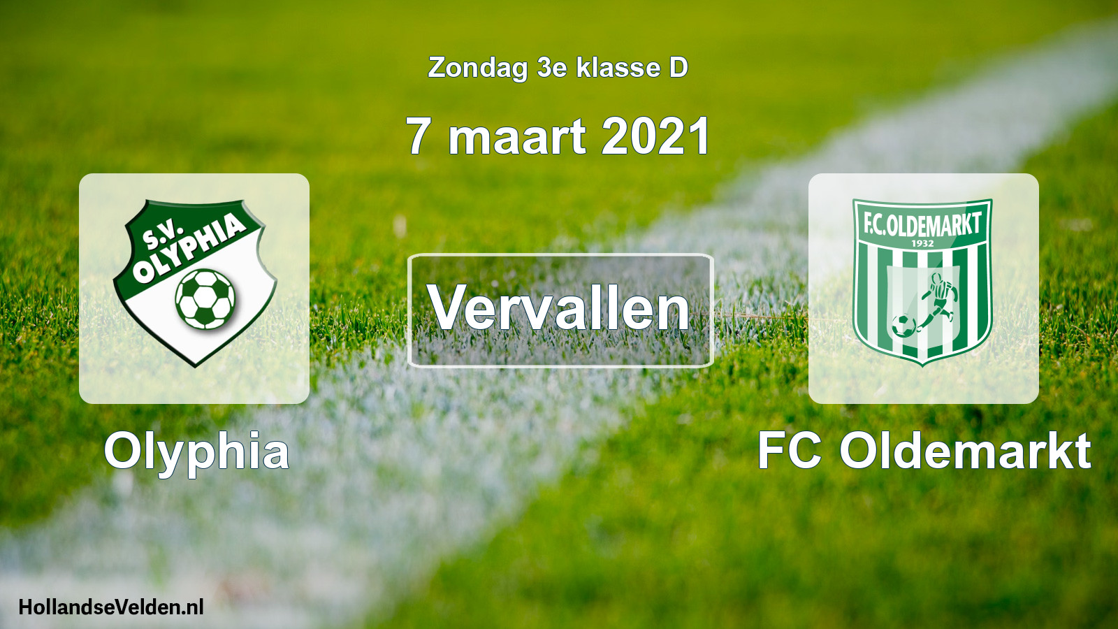 Scheduled Match: Olyphia - FC Oldemarkt (7 March 2021)