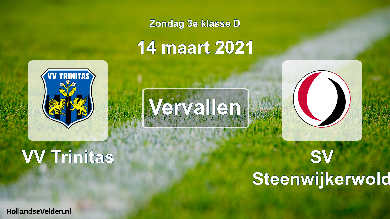 Scheduled Match: VV Trinitas - SV Steenwijkerwold (14 March 2021)