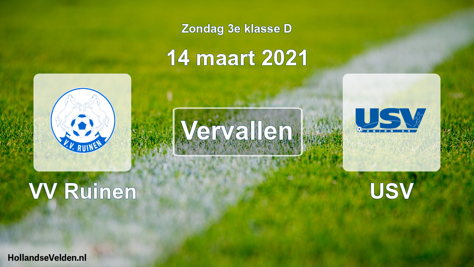 Scheduled Match: VV Ruinen - USV (14 March 2021)