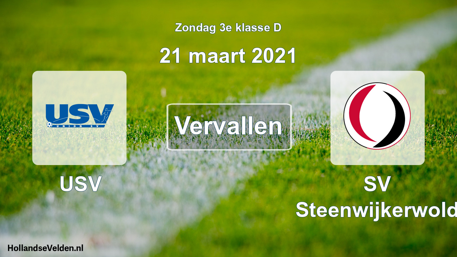 Scheduled Match: USV - SV Steenwijkerwold (21 March 2021)