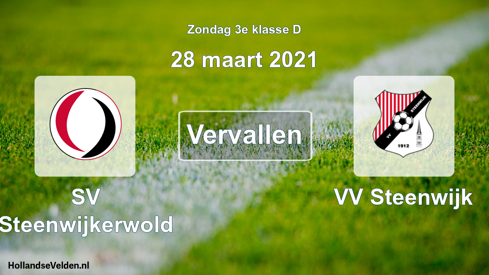 Scheduled Match: SV Steenwijkerwold - VV Steenwijk (28 March 2021)