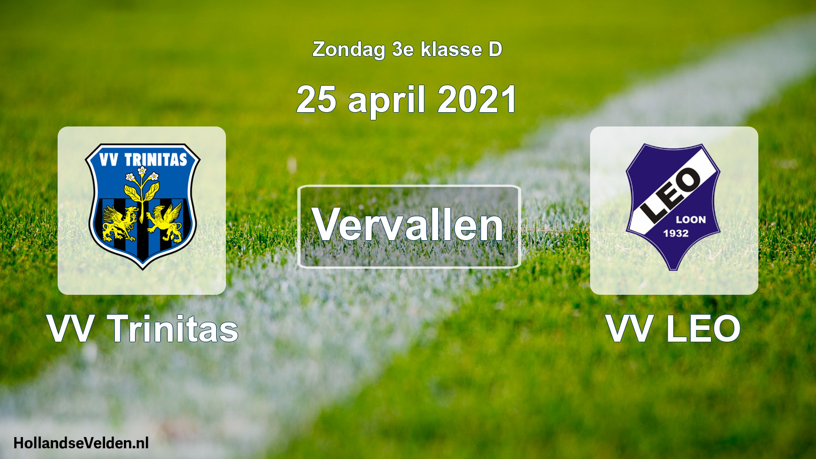 Scheduled Match: VV Trinitas - VV LEO (25 April 2021)