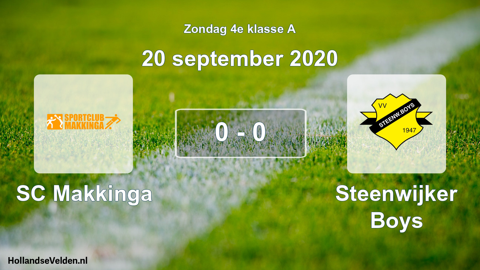 Total number of matches played: SC Makkinga - Steenwijker Boys 0 - 0 (20 September 2020)
