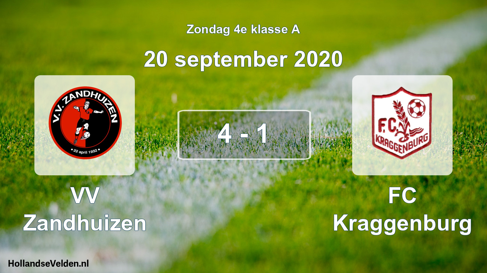 Total number of matches played: VV Zandhuizen - FC Kraggenburg 4 - 1 (20 September 2020)