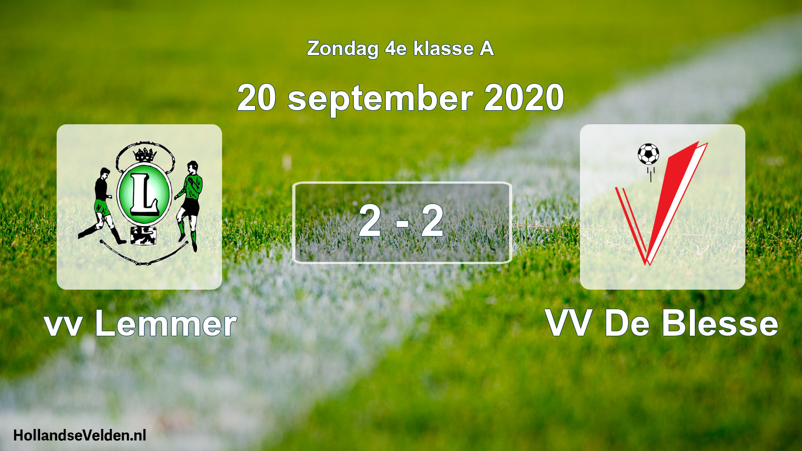 Total number of matches played: vv Lemmer - VV De Blesse 2 - 2 (20 September 2020)