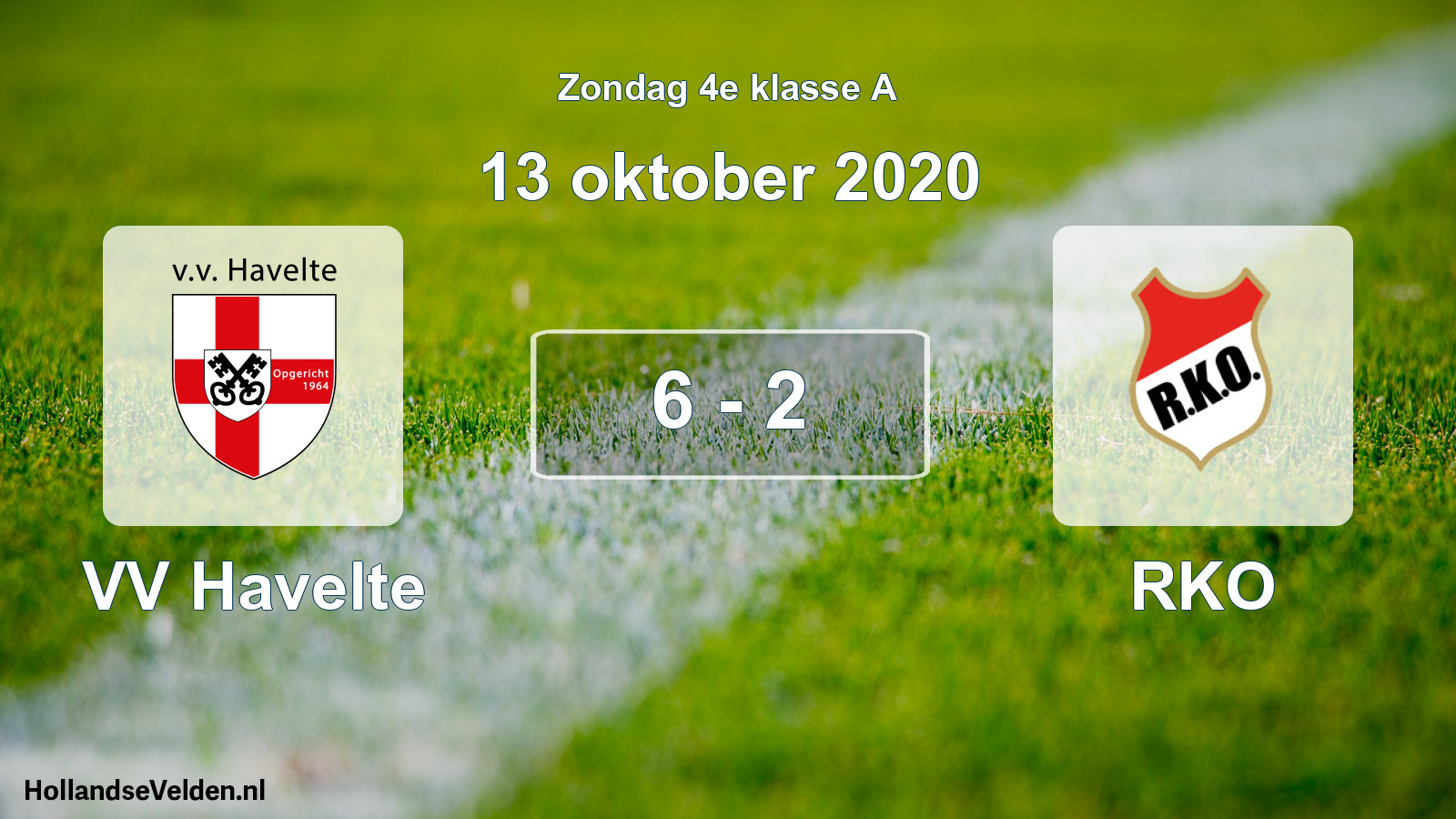 Total number of matches played: VV Havelte - RKO 6 - 2 (13 October 2020)