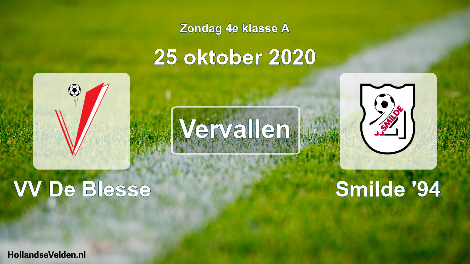 Scheduled Match: VV De Blesse - Smilde '94 (25 October 2020)