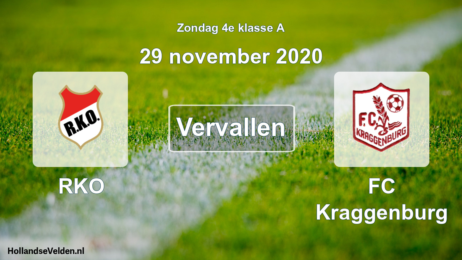 Scheduled Match: RKO - FC Kraggenburg (29 November 2020)