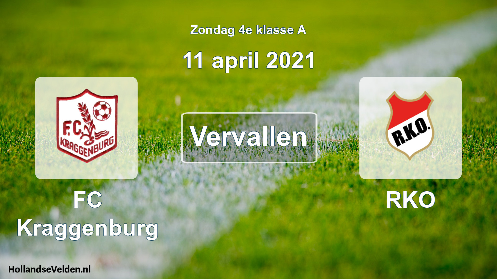 Scheduled Match: FC Kraggenburg - RKO (11 April 2021)