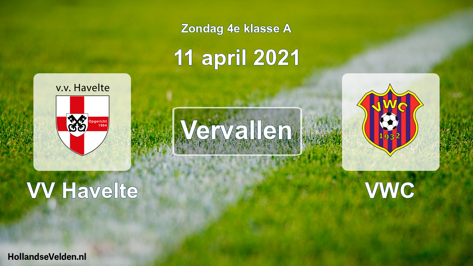 Scheduled Match: VV Havelte - VWC (11 April 2021)