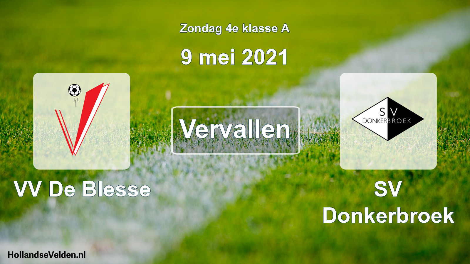 Scheduled Match: VV De Blesse - SV Donkerbroek (9 May 2021)