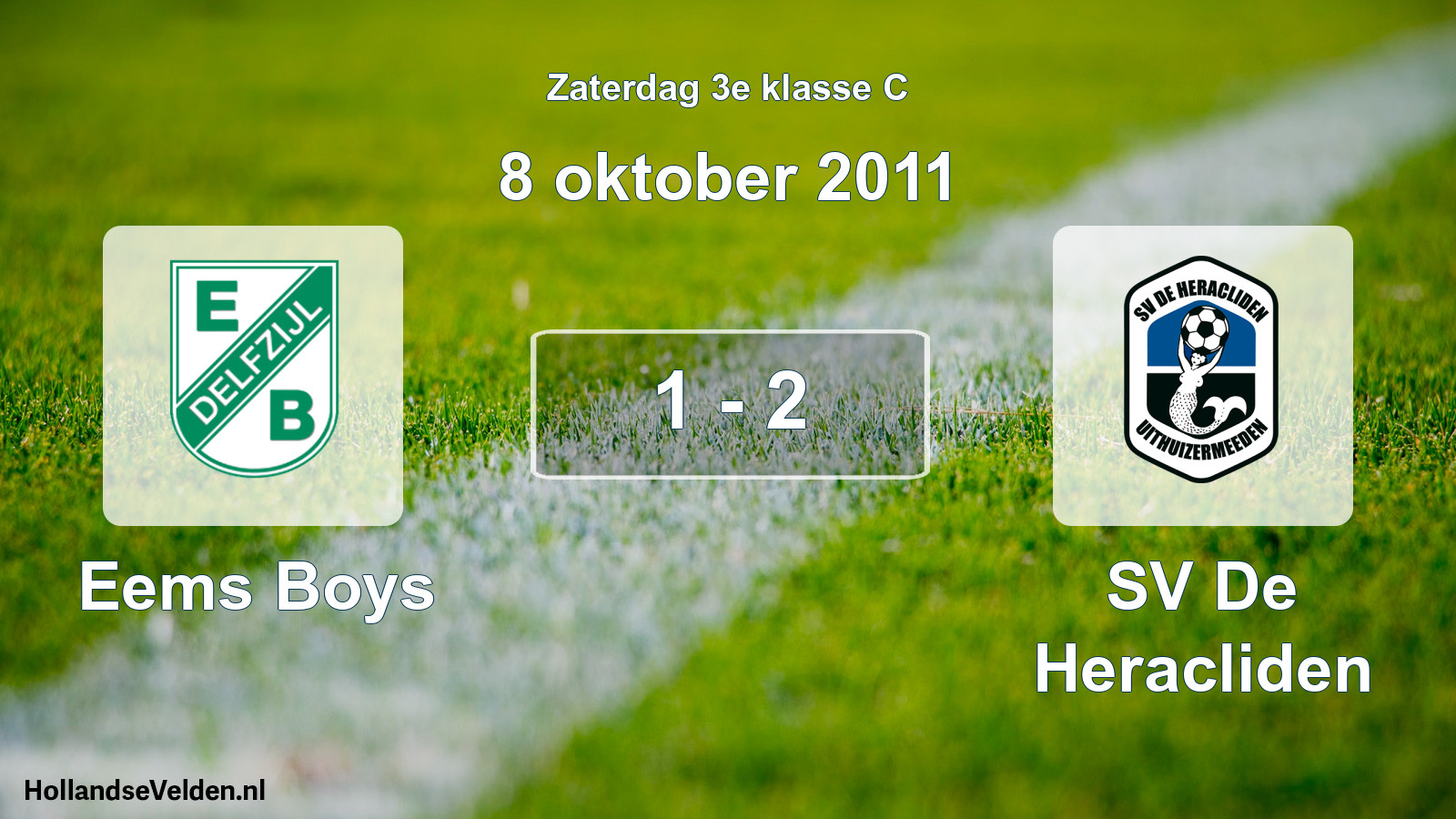 Total number of matches played: Eems Boys - SV De Heracliden 1 - 2 (8 October 2011)
