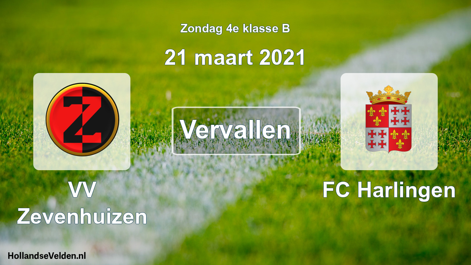Scheduled Match: VV Zevenhuizen - FC Harlingen (21 March 2021)