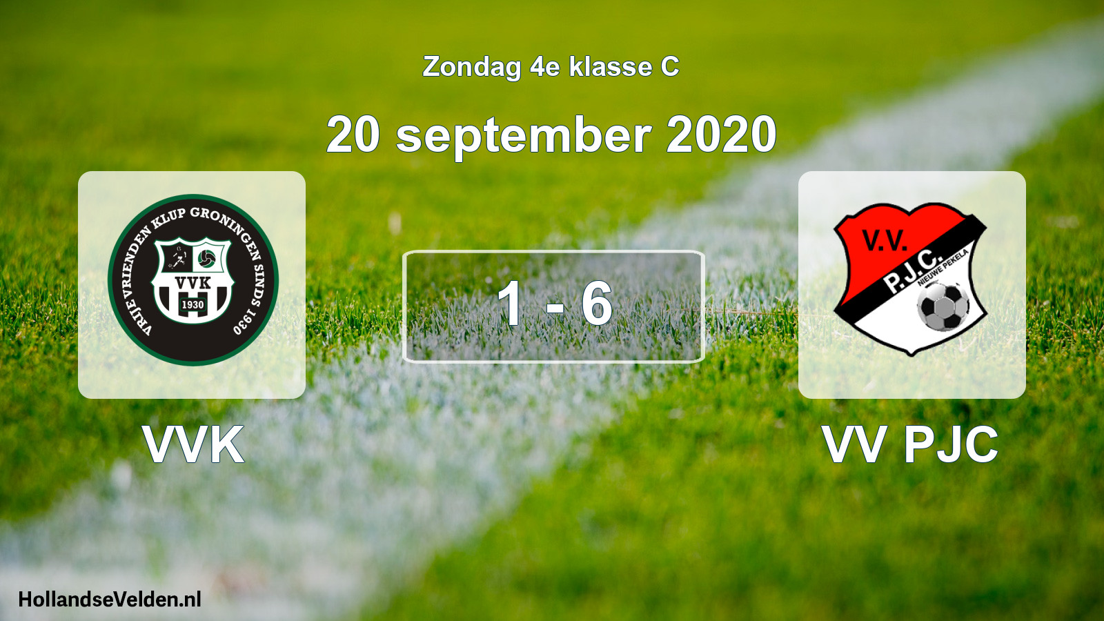 Total number of matches played: VVK - VV PJC 1 - 6 (20 September 2020)