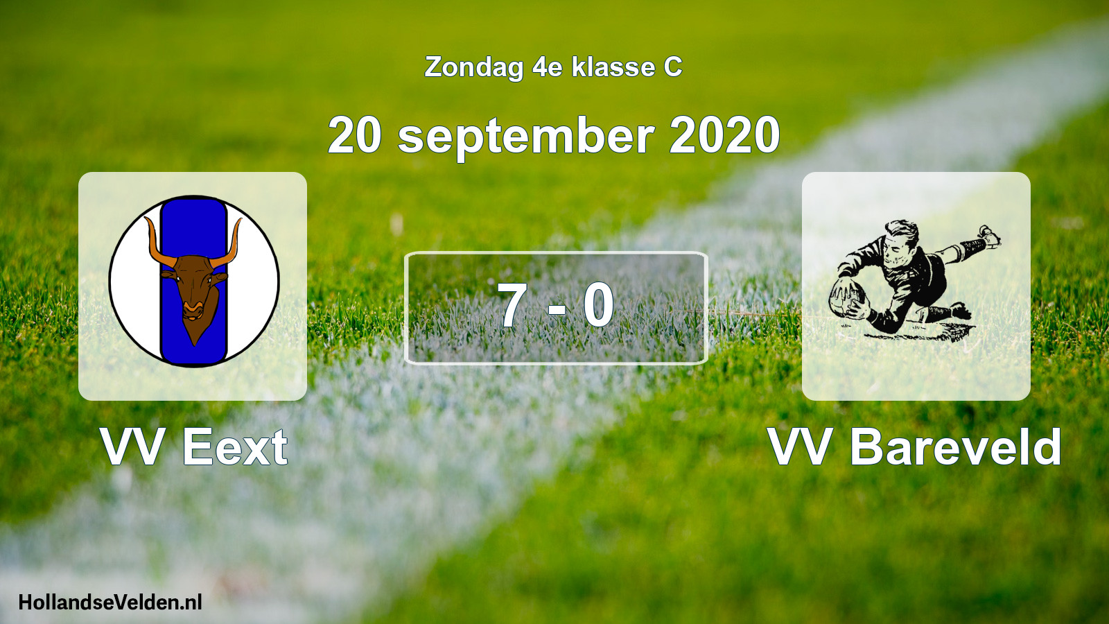 Total number of matches played: VV Eext - VV Bareveld 7 - 0 (20 September 2020)