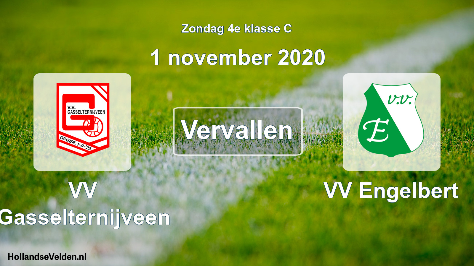 Scheduled Match: VV Gasselternijveen - VV Engelbert (1 November 2020)