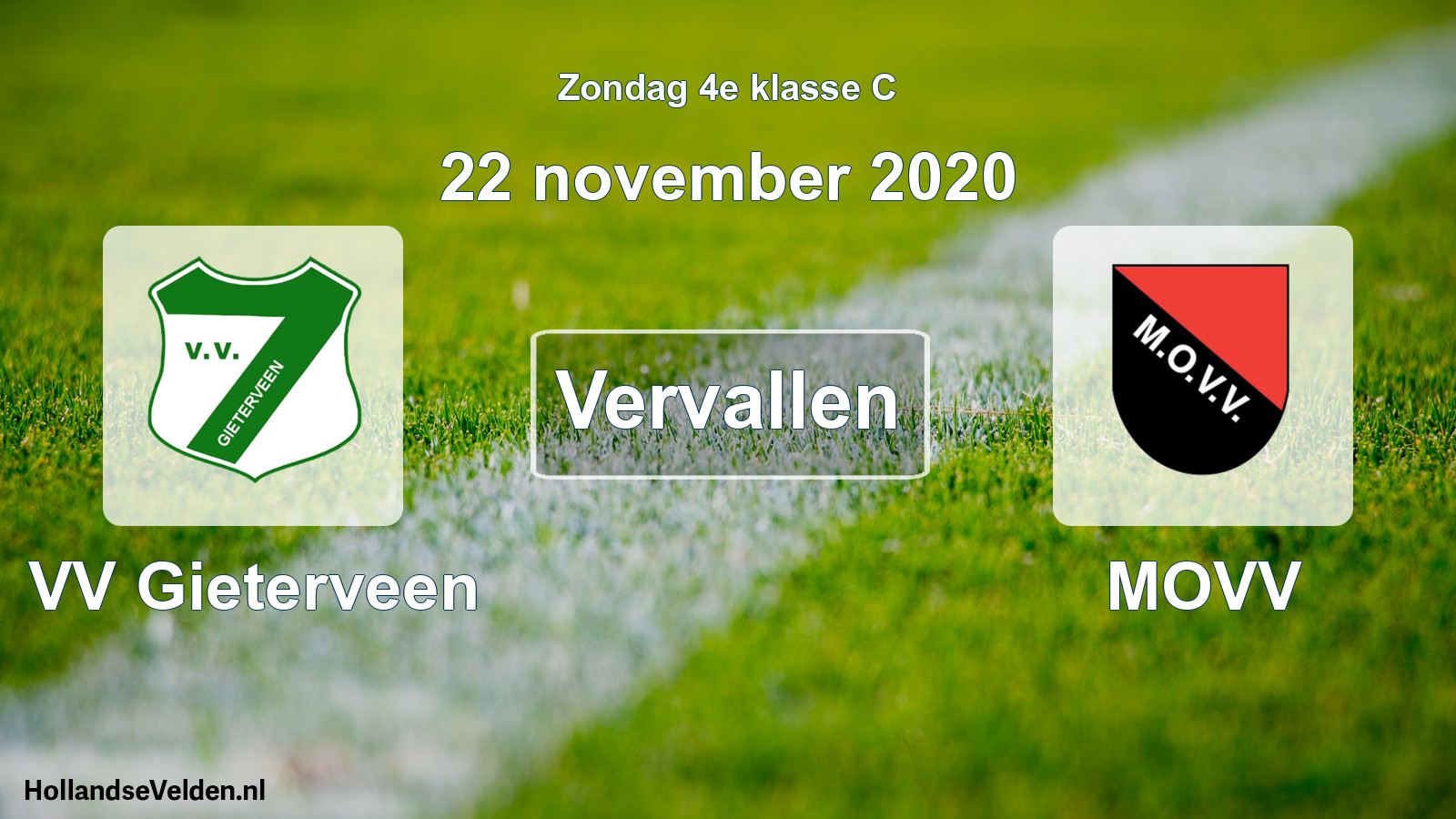 Scheduled Match: VV Gieterveen - MOVV (22 November 2020)