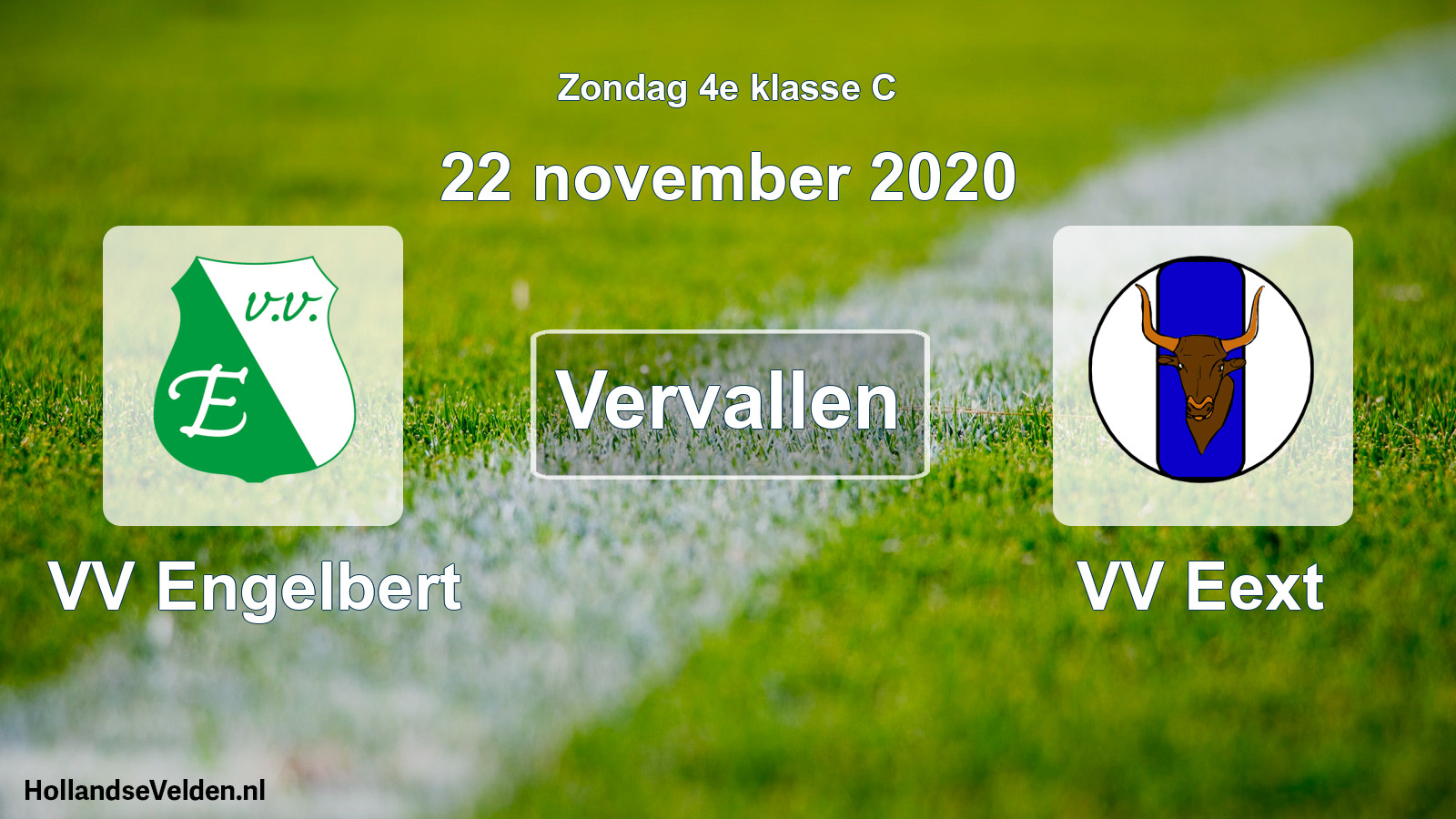 Scheduled Match: VV Engelbert - VV Eext (22 November 2020)