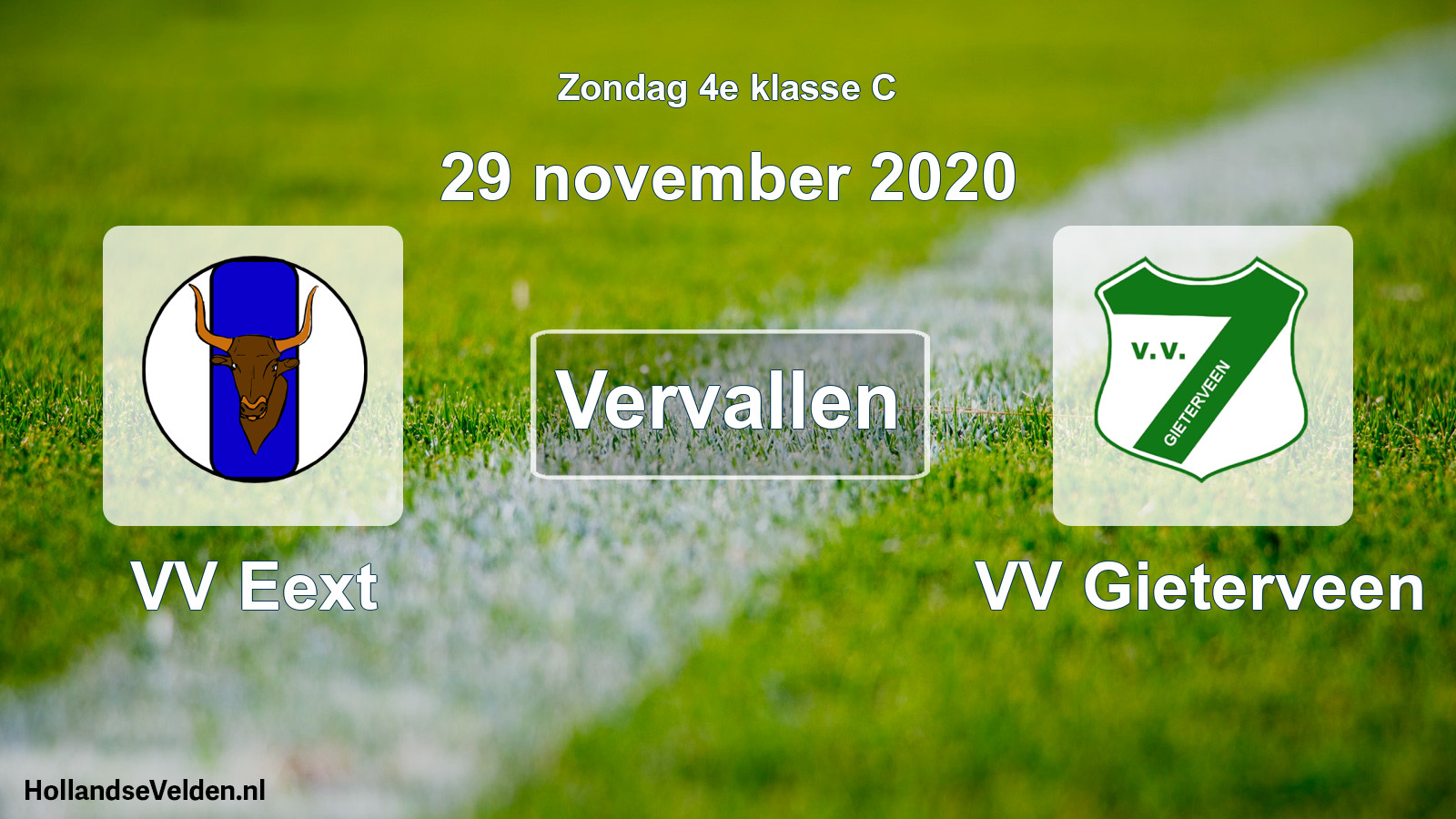 Scheduled Match: VV Eext - VV Gieterveen (29 November 2020)