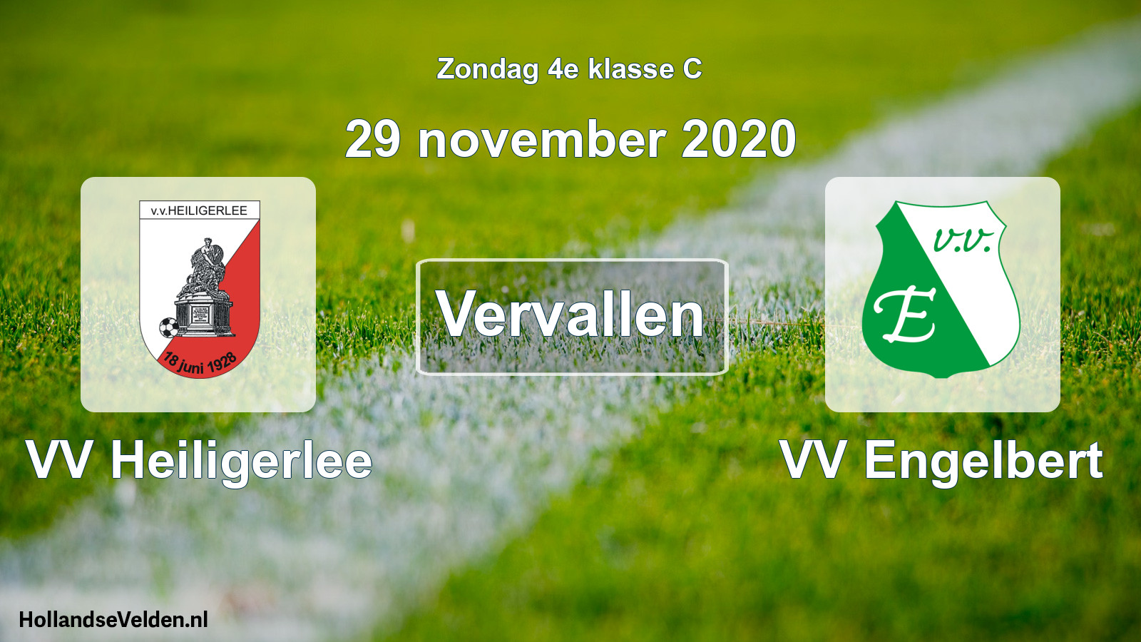 Scheduled Match: VV Heiligerlee - VV Engelbert (29 November 2020)