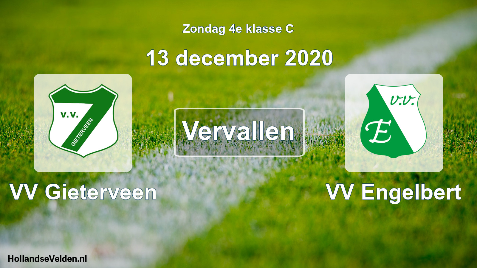Scheduled Match: VV Gieterveen - VV Engelbert (13 December 2020)
