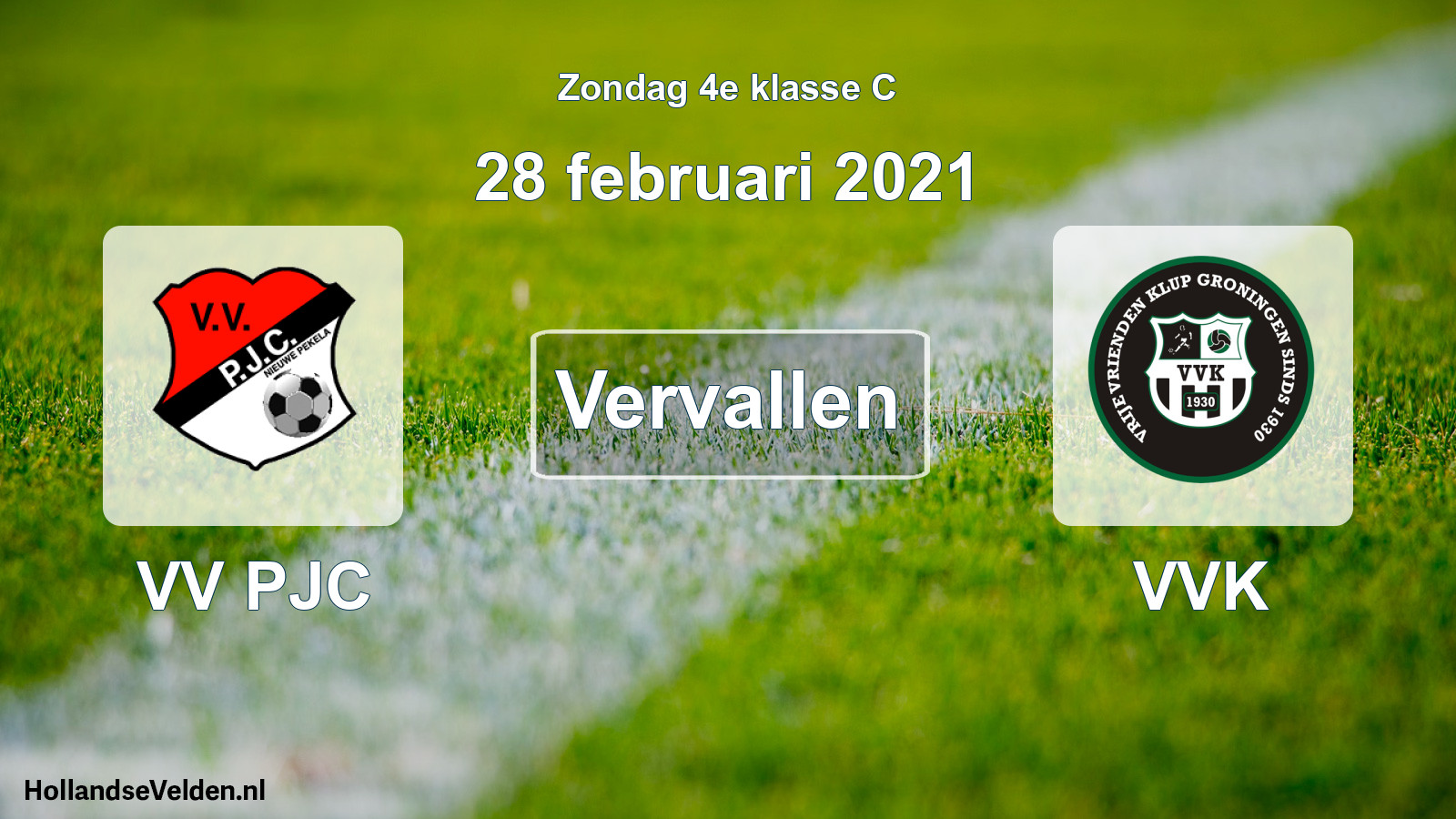 Scheduled Match: VV PJC - VVK (28 February 2021)