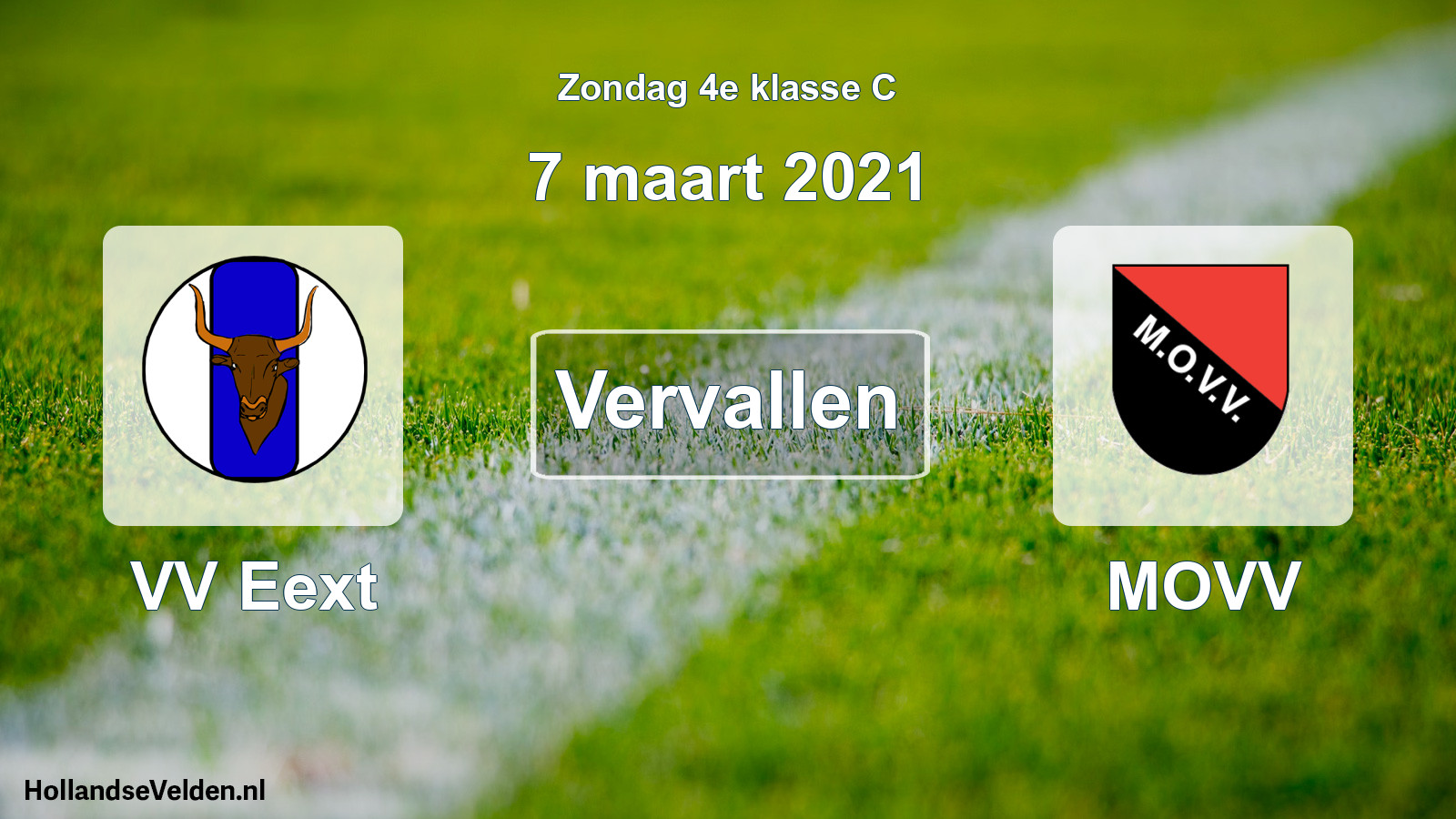 Scheduled Match: VV Eext - MOVV (7 March 2021)