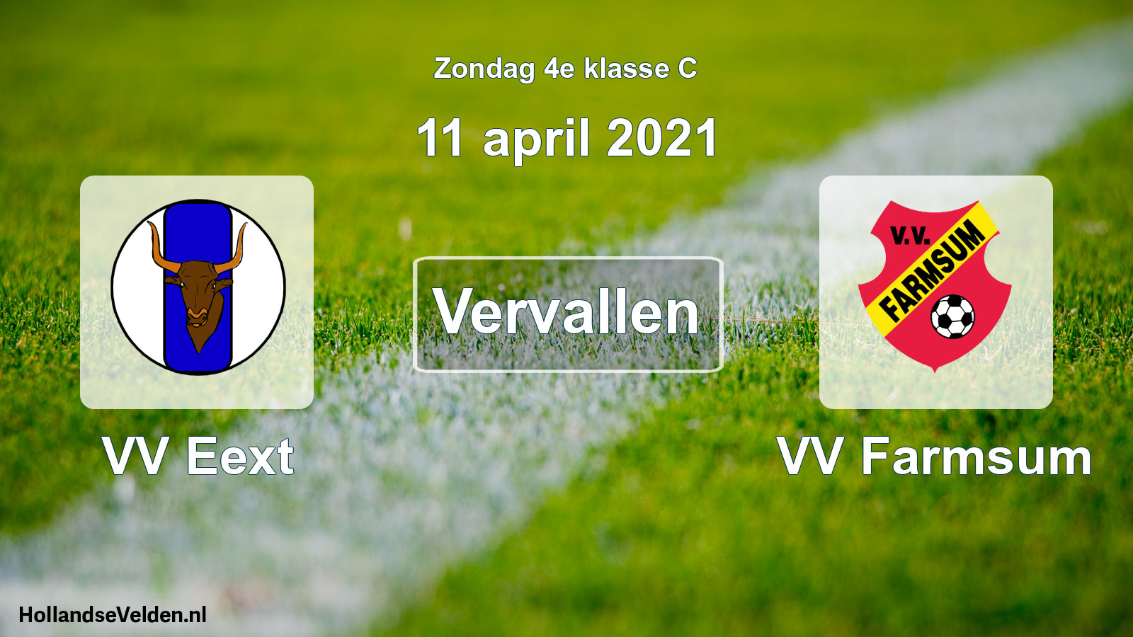 Scheduled Match: VV Eext - VV Farmsum (11 April 2021)
