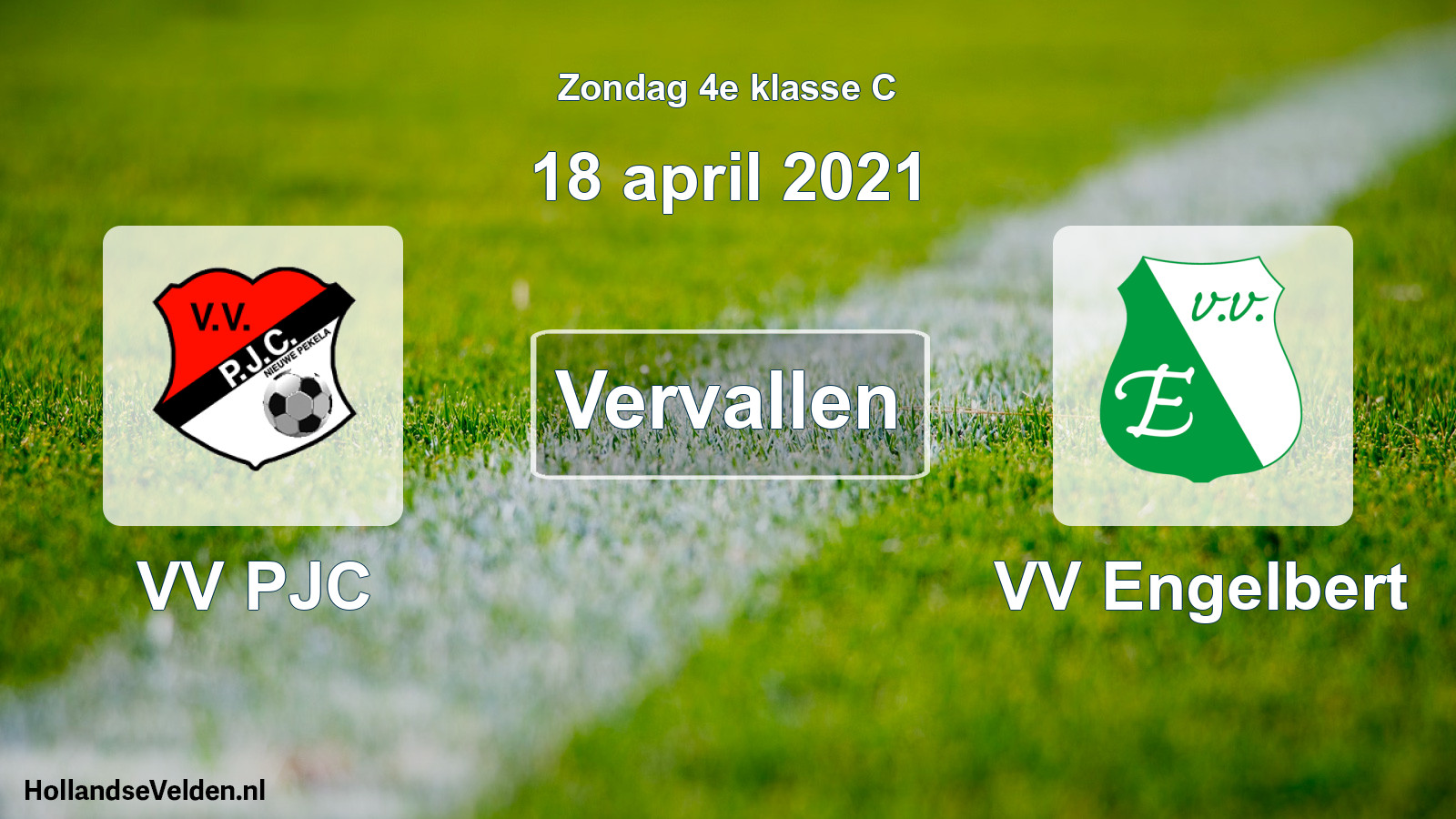 Scheduled Match: VV PJC - VV Engelbert (18 April 2021)
